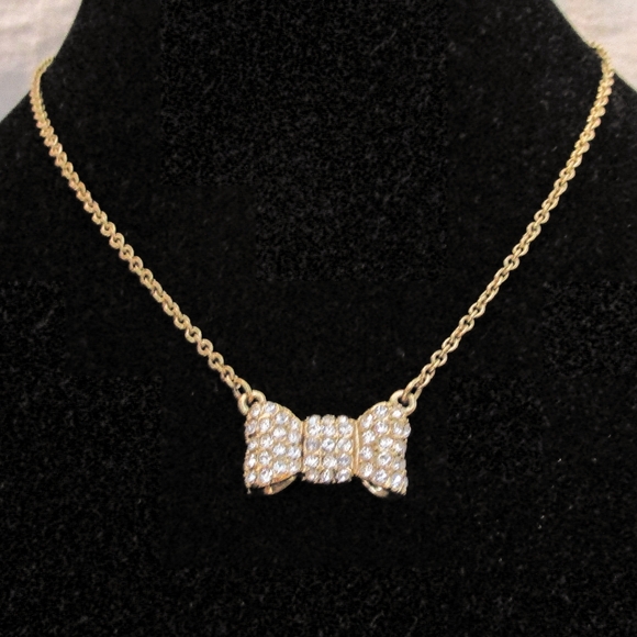 kate spade Jewelry - Kate Spade gold bow necklace with crystals kate spade Jewelry - Kate Spade gold bow necklace with crystals